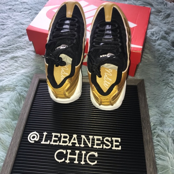 NIB Nike Air Max 95 Black Gold Sneakers - Picture 3 of 6